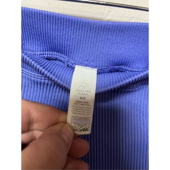 Aerie Offline Blue/White Short‎ Shorts - Picture 2 of 3